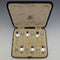 1938年 英国ヴィンテージ エナメル装飾 純銀製ティースプーン6本セット ケース入り MAPPIN and WEBB